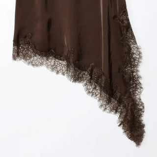 Vestido de Cetim assimétrico